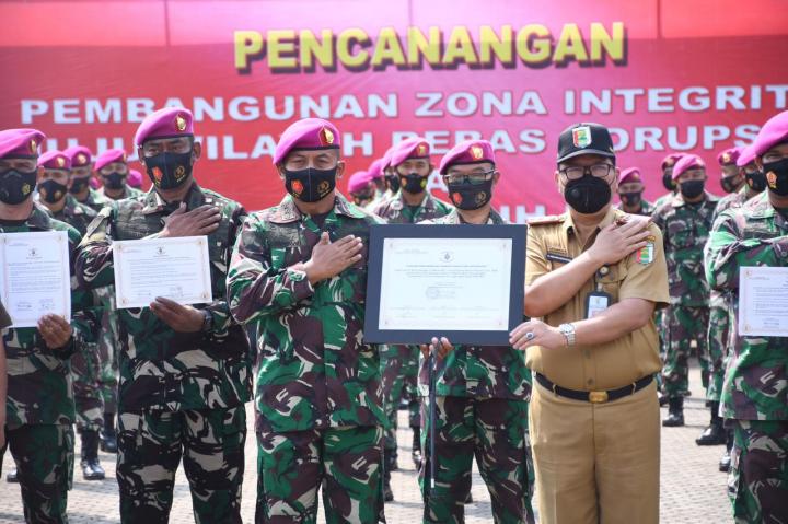 Brigif 4 Mar/BS Canangkan Pembangunan Wilayah Zona Integritas